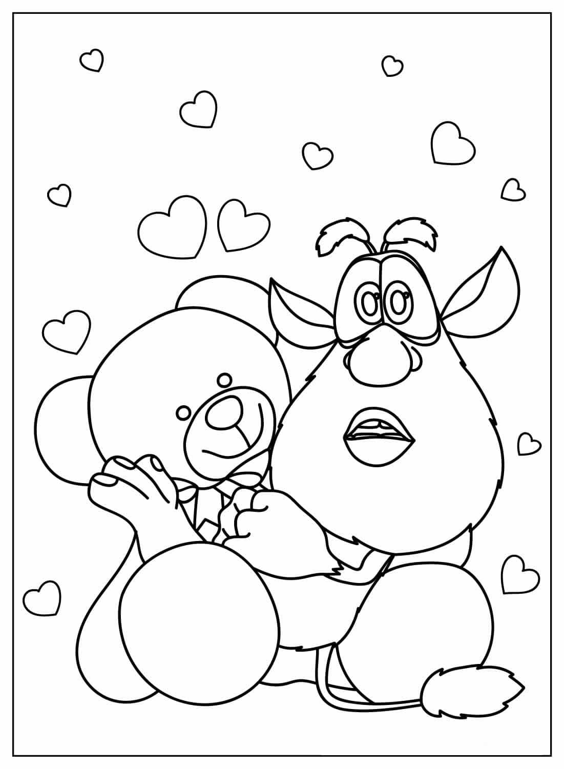 Fisa de colorat cu Booba si ursuletul 18